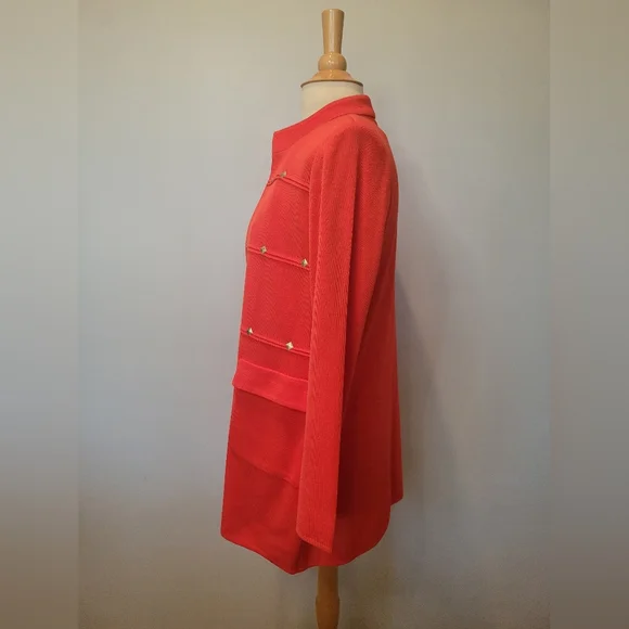 MISOOK Knitted Oranged Studded Stretch Tank & Jacket Twin Set SZ S/M